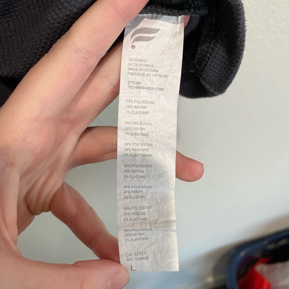 Fabletics waffle knit racer back tank top woman’s size large - Picture 3 of 6